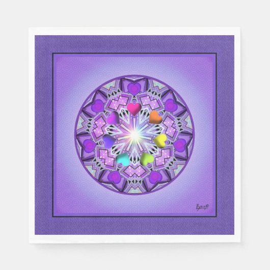 Serviette En Papier W2 pourpre (Devant)