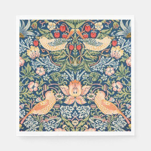 Serviette En Papier W Morris fraise Thipe Papier Napkin (Devant)