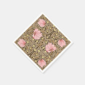 Serviette En Papier W Morris Pimpernel Motif en Pink & Sepia (Coin)