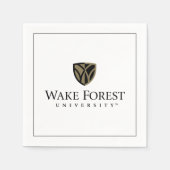 Serviette En Papier Wake Forest University Wordmark (Devant)