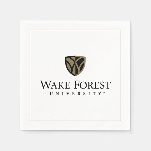 Serviette En Papier Wake Forest University Wordmark (Devant)