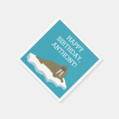 Serviette En Papier Walrus sur une Iceberg Custom Birday Party (Coin)