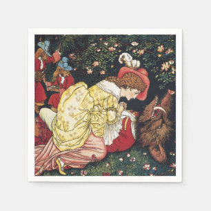 Serviette En Papier Walter Crane Beauté et la bête