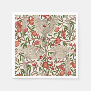Serviette En Papier Walter Crane Cacatoès à tête blanche Grenade rouge