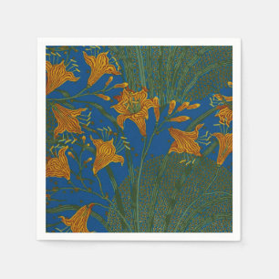 Serviette En Papier Walter Crane Modèle floral à lis de jour anciens