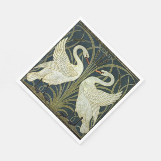 Serviette En Papier Walter Crane Swan & Rush and Iris Victorian (Coin)