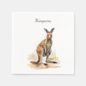 Serviette En Papier Wanderer extérieur : aquarelle Kangaroo personnali (Devant)