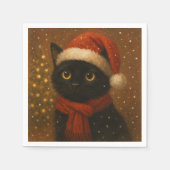 Serviette En Papier Warm Christmas Cat Paper Napkins (Devant)