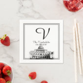 Serviette En Papier Washington DC Destination Wedding Napkin (En situation)