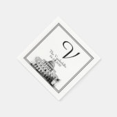 Serviette En Papier Washington DC Destination Wedding Napkin (Coin)