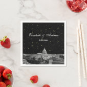 Serviette En Papier Washington DC Skyline Etted Mariage étoilé (En situation)