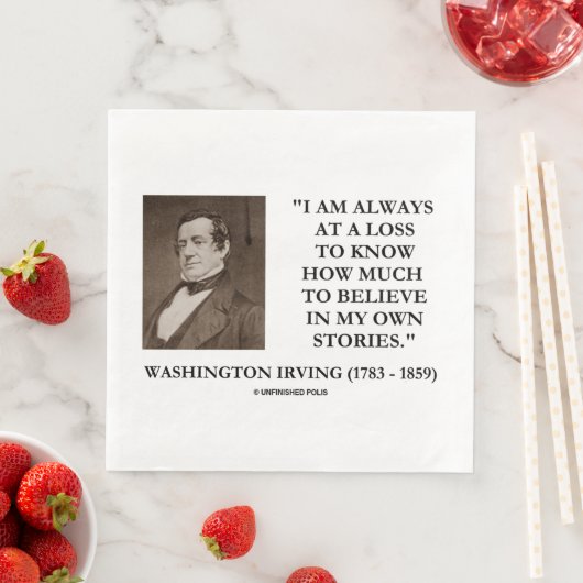 Serviette En Papier Washington Irving Toujours En Perte Croire Aux His (En situation)