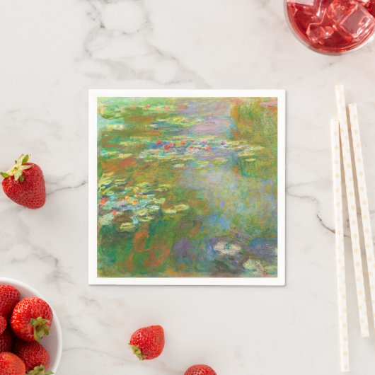 Serviette En Papier Water Lilies by Claude Monet (En situation)
