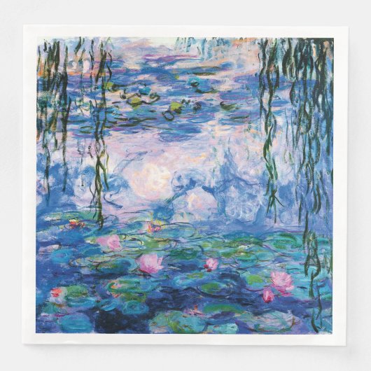 Serviette En Papier Water Lilies by Claude Monet (Devant)