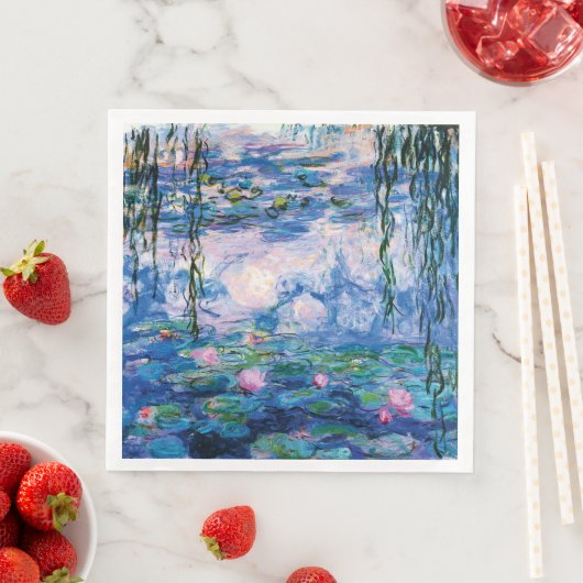 Serviette En Papier Water Lilies by Claude Monet (En situation)