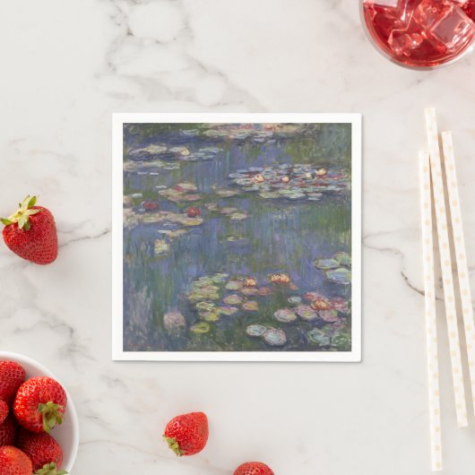 Serviette En Papier Water Lilies by Claude Monet (En situation)