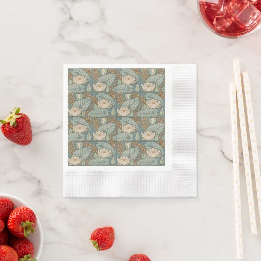 Serviette En Papier Water Lys Lily Art Nouveau Nature (En situation)