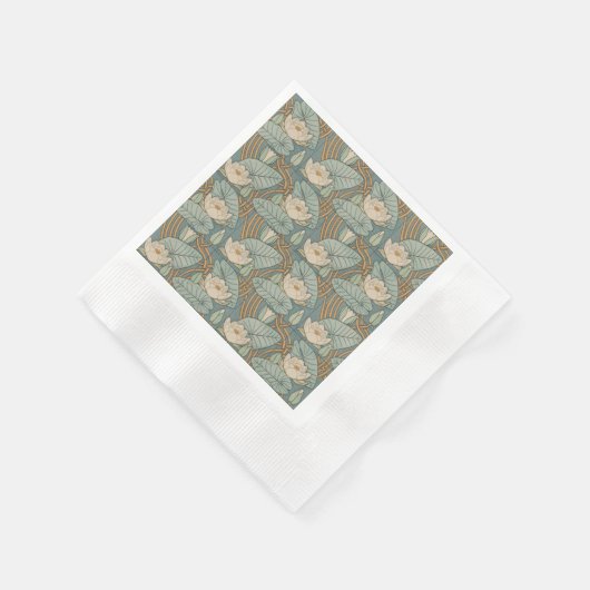 Serviette En Papier Water Lys Lily Art Nouveau Nature (Coin)