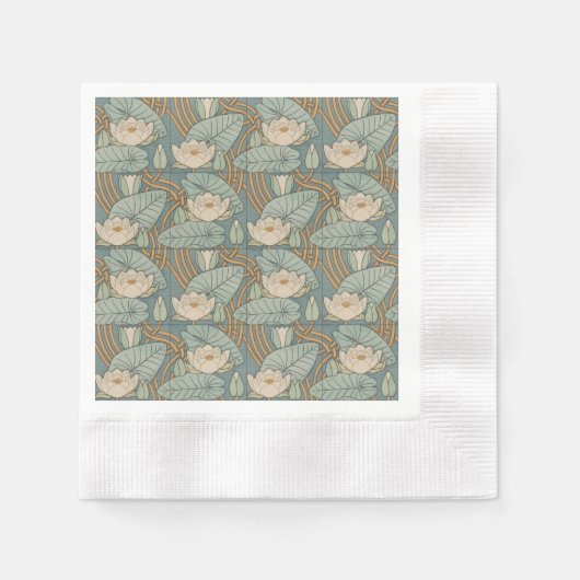 Serviette En Papier Water Lys Lily Art Nouveau Nature (Devant)