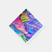 Serviette En Papier Watercolor art canna tropicale feuilles (Coin)