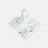 Serviette En Papier Watercolor Blue White Ballots Party (Coin)