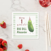Serviette En Papier Watercolor Concomber Big Dill fête d'anniversaire (En situation)