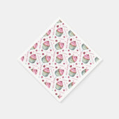 Serviette En Papier Watercolor cupcakes (Coin)