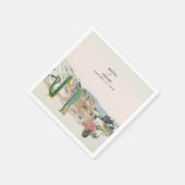 Serviette En Papier Watercolor Desert Cactus Boho Wedding (Coin)