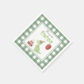 Serviette En Papier Watercolor Dinosaur 3rd birthday (Coin)