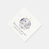 Serviette En Papier Watercolor Disco Ball fête d'anniversaire (Coin)