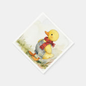 Serviette En Papier Watercolor Duck In Overalls (Coin)