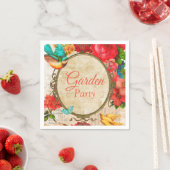 Serviette En Papier Watercolor Garden (En situation)