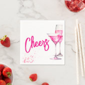 Serviette En Papier Watercolor Girls Galentines (En situation)