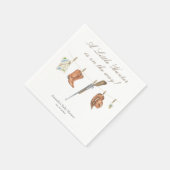 Serviette En Papier Watercolor Hunter Baby Shower (Coin)