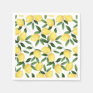 SERVIETTE EN PAPIER WATERCOLOR LEMONS