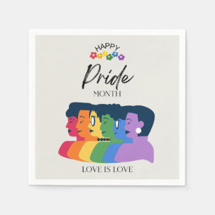 Serviette En Papier Watercolor LGBTQ FIDE Mois Party