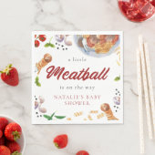 Serviette En Papier Watercolor Meatball Baby shower italien (En situation)