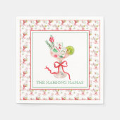 Serviette En Papier Watercolor Merry Mahjong Christmas Cocktail Party (Devant)