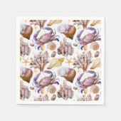 Serviette En Papier Watercolor Motif Sea Life (Devant)