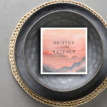 Serviette En Papier Watercolor Mountain Rustic Sunset Mariage<br><div class="desc">Quand il s'agit de papeterie mariage les styles boisés lancent le thème pour une soirée magique ou un week-end mariage entier dans les montagnes Donnez le ton de votre mariage rustique avec ce design d'inspiration montagnarde avec une aquarelle scène de montagne arrière - plan avec pins.</div>