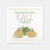 Serviette En Papier Watercolor Simple Citrouille Gourd Fall Festival (Devant)