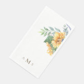 Serviette En Papier Watercolor  Sunflowers Monogram II (Coin)