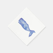 Serviette En Papier Watercolor whale cocktail, napkins (Coin)