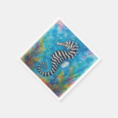 Serviette En Papier Watercolor Zebra Seahorse (Coin)