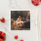 Serviette En Papier Waterhouse Lady of Shalott (En situation)