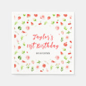 Serviette En Papier Watermelon and Pomegranate Birthday (Devant)