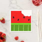 Serviette En Papier Watermelon Bite Napkin (En situation)
