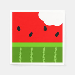 Serviette En Papier Watermelon Bite Napkin