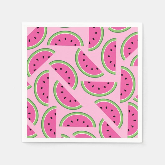 Serviette En Papier Watermelon Cute Coloré 1er anniversaire fête (Devant)