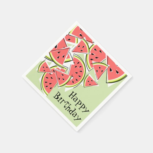 Serviette En Papier Watermelon Green Joyeux papier serviettes d'annive (Coin)